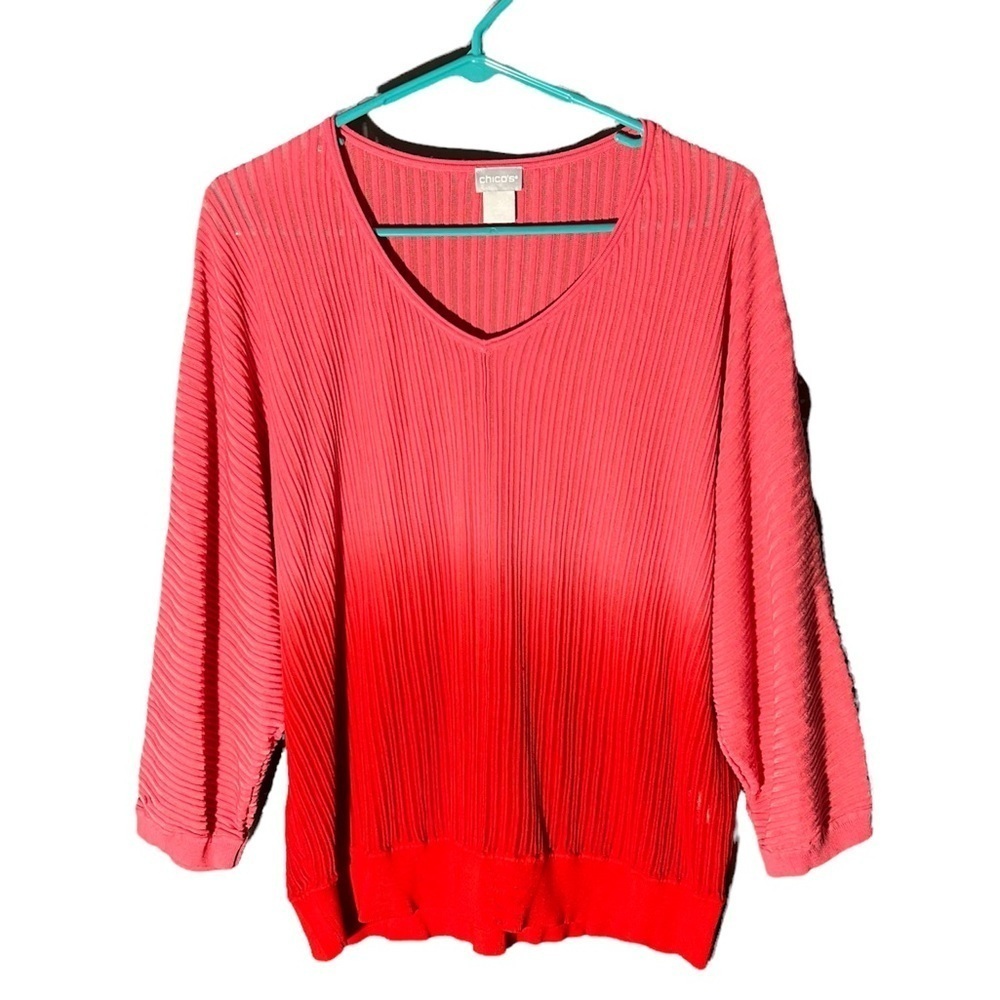 Chico’s Ombré Dolman Shirt size 3